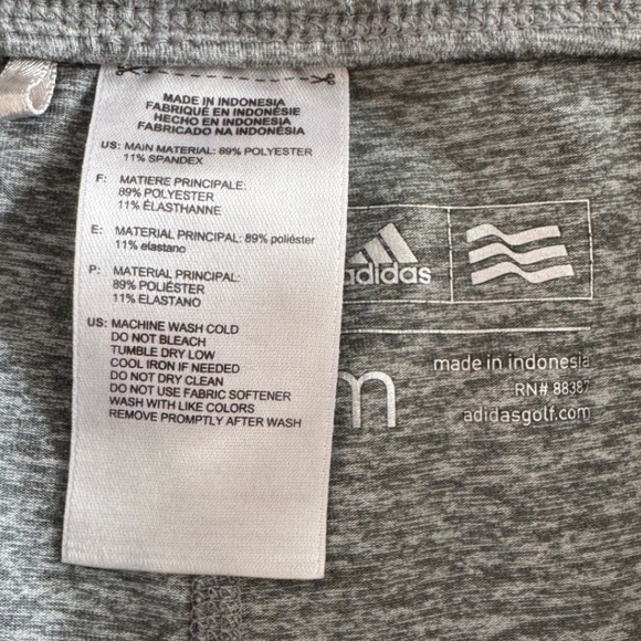 Adidas Womens Golf Skort Gray Heathered Athletic Performance Shorts medium - Picture 8 of 9